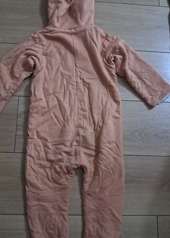 Düğmeli Kahverengi Bebek Kız Mont - Görsel 5