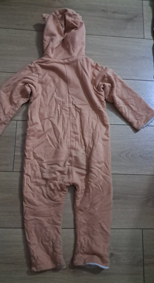 Düğmeli Kahverengi Bebek Kız Mont - Görsel 5