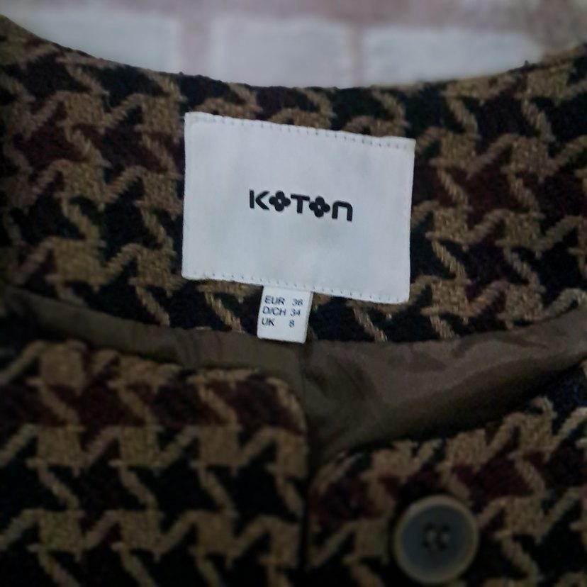 Düğmeli Uzun Kadın Kahverengi Kaban - Görsel 4