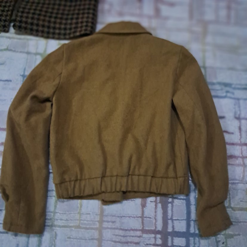 Bej Süet Mini Kadın Ceket - Görsel 2