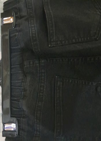 Siyah Beli Lastikli Kız Çocuk Pantolon - Görsel 4