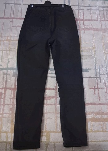 Siyah Beli Lastikli Kız Çocuk Pantolon - Görsel 2