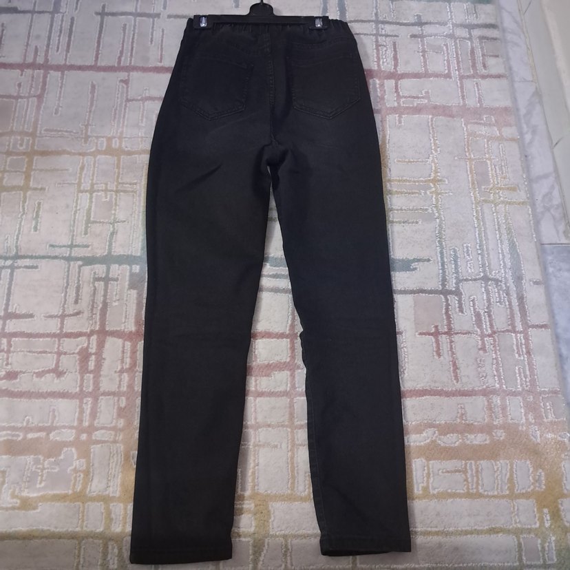 Siyah Beli Lastikli Kız Çocuk Pantolon - Görsel 2