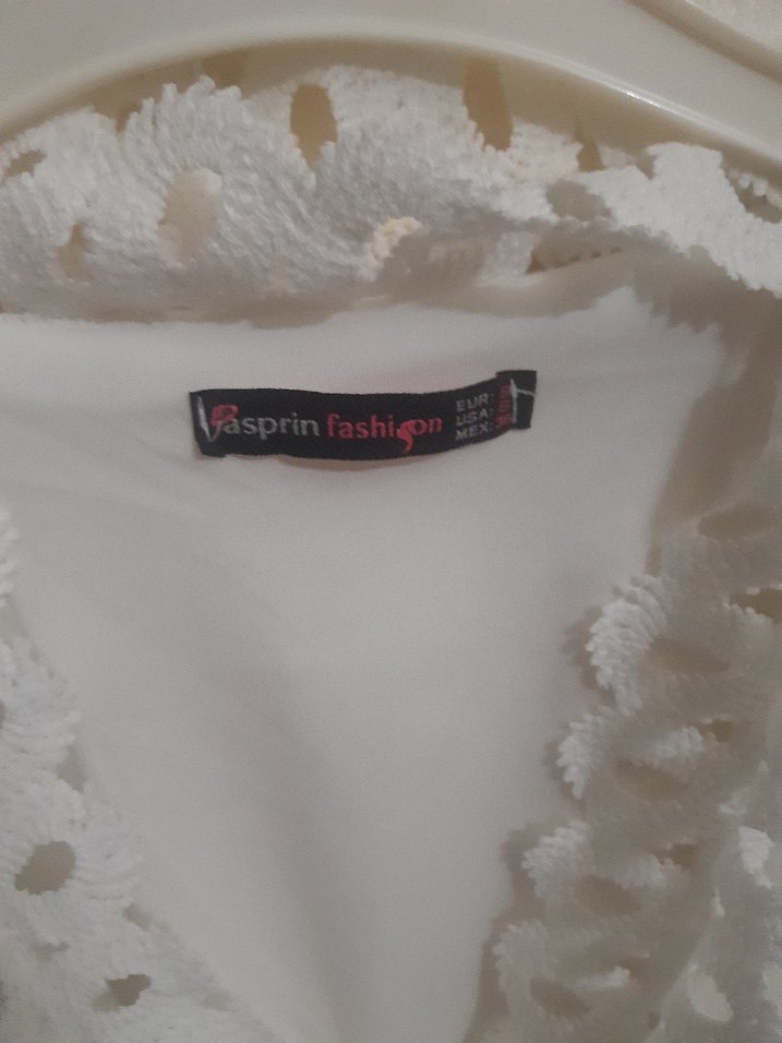 Beyaz Nakışlı elbise - Görsel 3