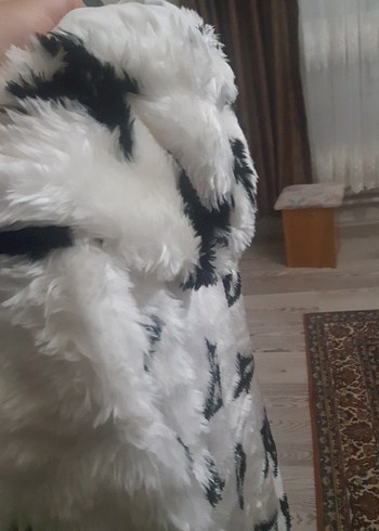 Peluş Detaylı Kapüşonlu Midi Kadın mont - Görsel 5