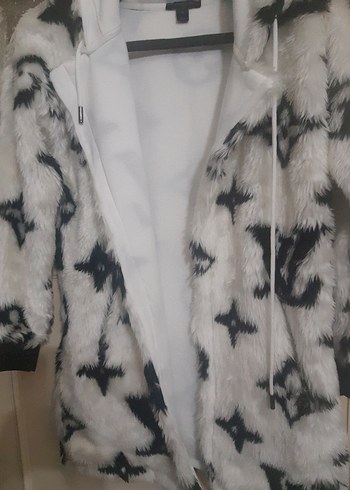 Peluş Detaylı Kapüşonlu Midi Kadın mont - Görsel 3