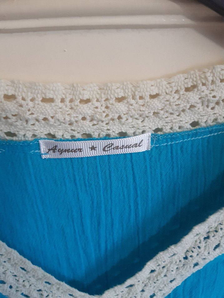 Turkuaz V Yaka Kısa Tulum - Görsel 2