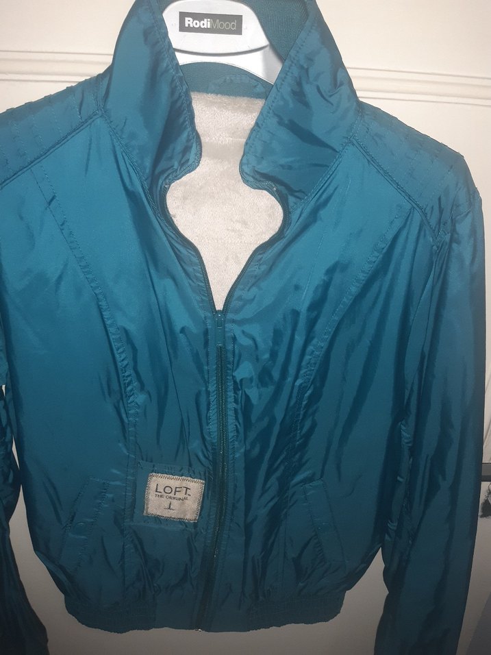 Düğmeli Mavi Kadın Ceket - Görsel 5