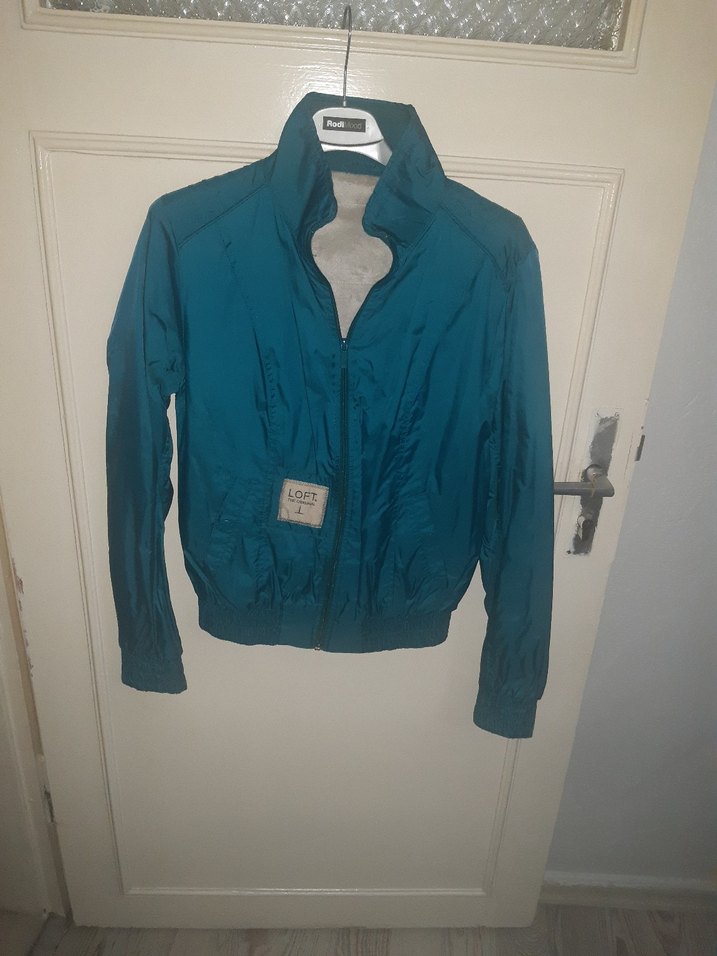 Düğmeli Mavi Kadın Ceket - Görsel 4