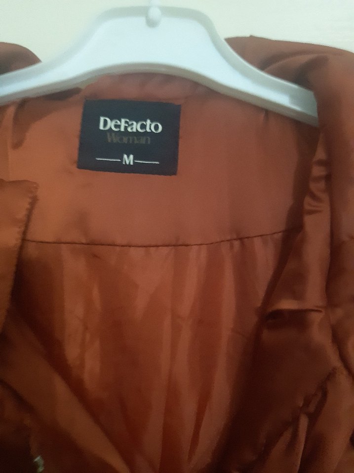 Kadın kiremit rengi Uzun Kışlık Mont - Görsel 4