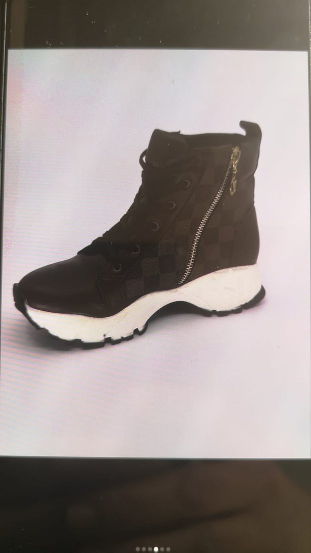 Kahverengi Kadın Dolgu Topuklu Bağcıklı Bot - Görsel 2