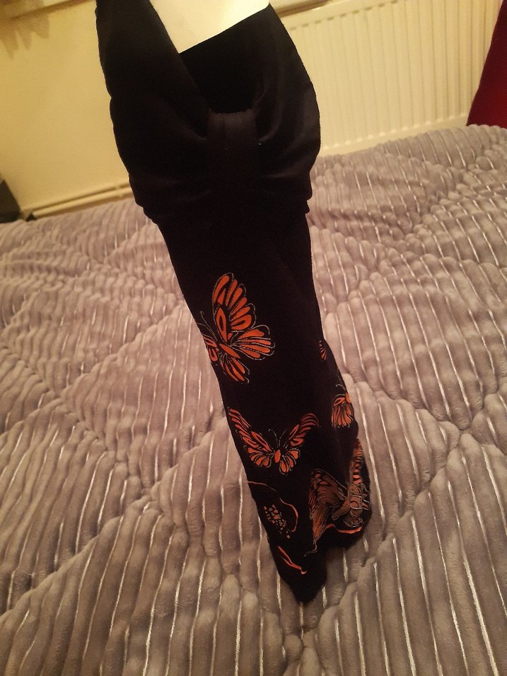 Kelebek Desenli kız  çocuk elbisesi - Görsel 3