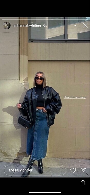 Oversize deri ceket