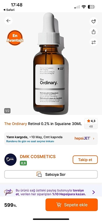 Beden Renk The ordinary retinol