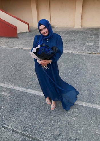 lacivert özel gün elbisesi