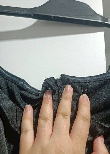 42 Beden Uzun Siyah Gotik Drapeli Kadın Elbise