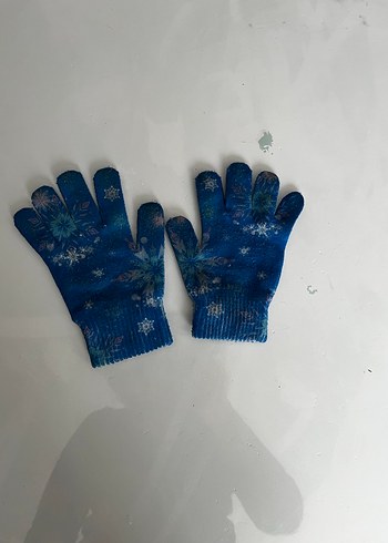 Renkli Frozen Desenli Kız Eldiveni - Görsel 2