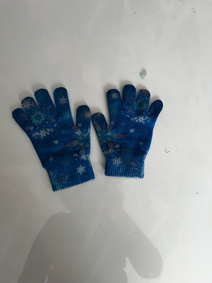 Renkli Frozen Desenli Kız Eldiveni - Görsel 2