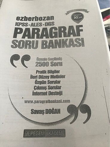 Paragraf soru bankası