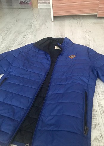 Mavi Fermuarlı Erkek Street Wear Mont - Görsel 2