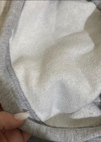 Gri Kapüşonlu Kadın Sweatshirt - Görsel 4