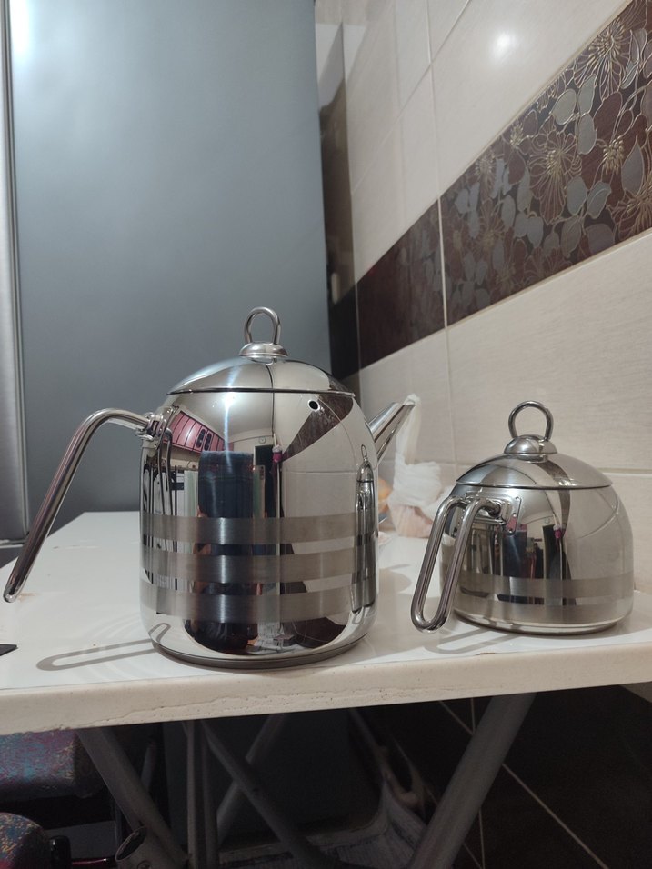 Korkmaz Mega 4 Parça Çaydanlık Takımı Gri - Görsel 3