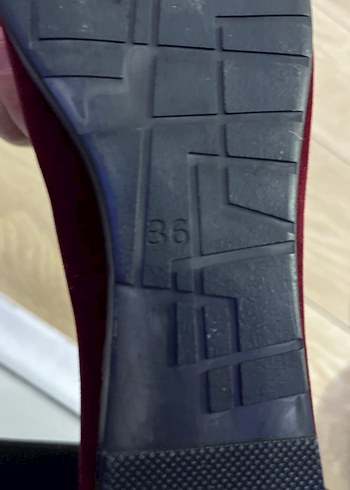36 Beden bordo Renk Bordo Fiyonklu Kadın Günlük Topuklu Ayakkabı