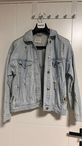 Defacto oversize collectıon yırtık kot ceket