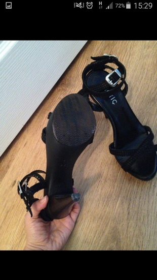 36 Beden siyah Renk hotic siyah sandalet