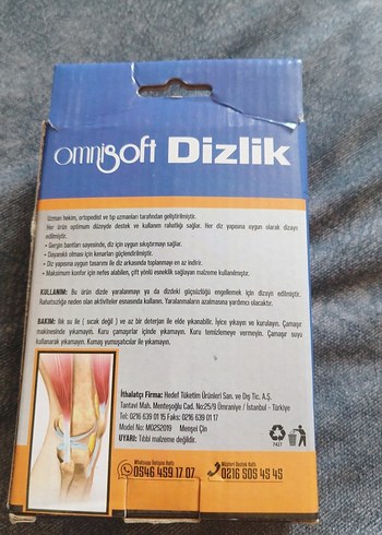 Omnisoft Mavi Biker Dizlik Velcro Kapatmalı - Görsel 2