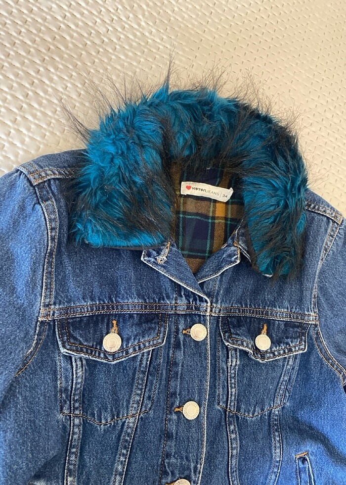 Koton İçi kalın kot ceket - Görsel 3