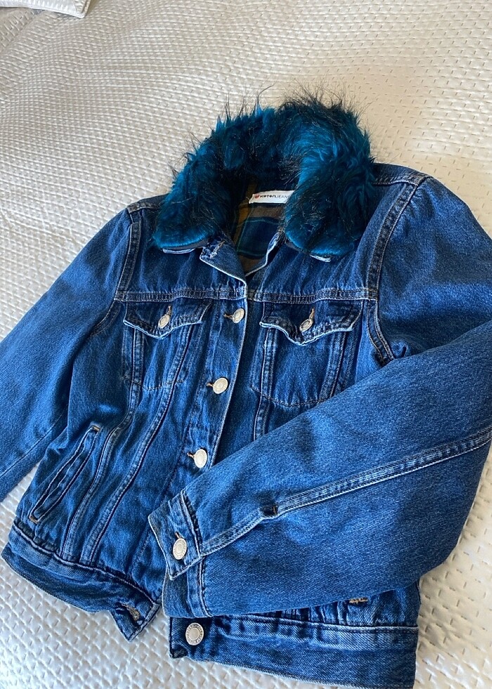 Koton İçi kalın kot ceket - Görsel 5