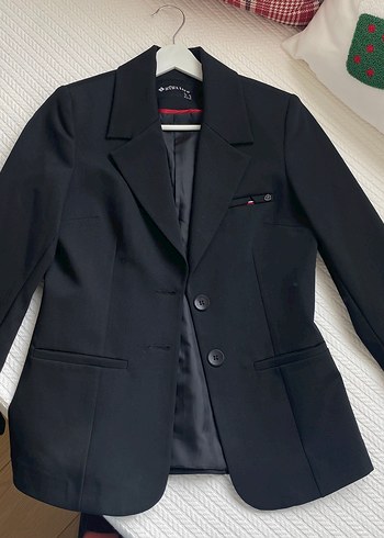 Düğmeli Siyah Kadın Blazer Ceket - Görsel 2