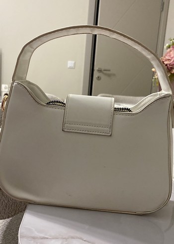 Modern Klasik Beyaz Deri Kadın Çanta - Görsel 3