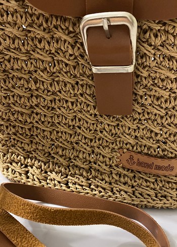 Bohem Örgü Kahverengi Kadın Çapraz Çanta - Görsel 2