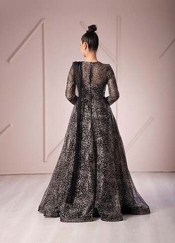 Kabarık midoboy abiye - Görsel 4