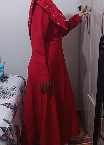Kırmızı abiye  - Görsel 2