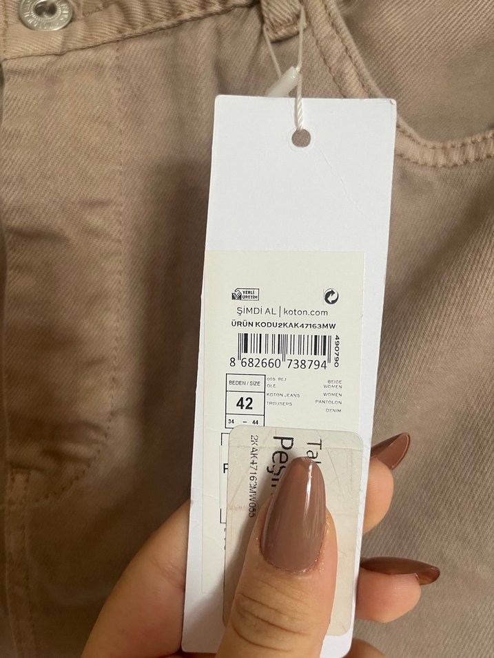 Etiketli Koton Mom Jean - Görsel 4