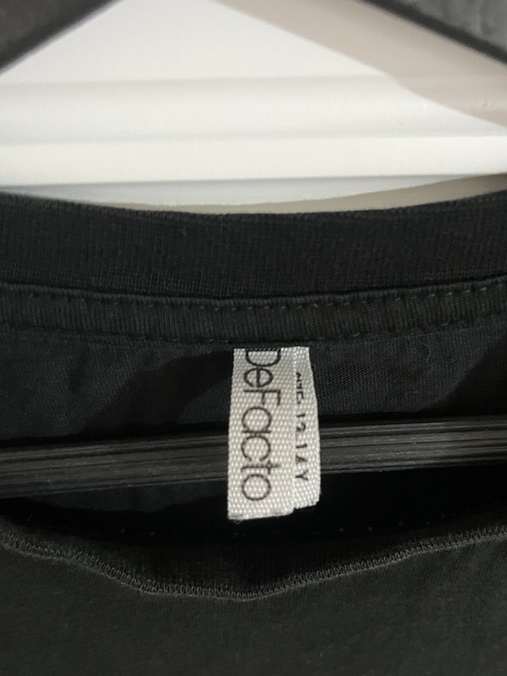 Siyah Kısa Kollu Basic Tişört - Görsel 3