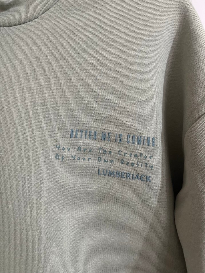 Kadın Haki Yeşili Kapüşonlu Sweatshirt - Görsel 3