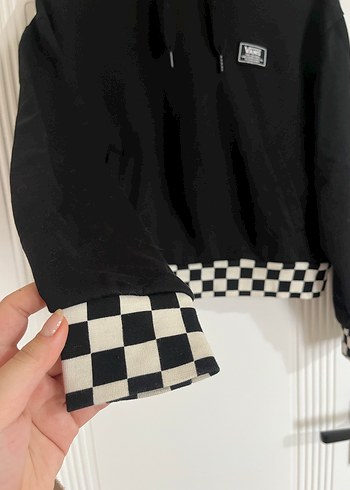 Vans Kadın Siyah Kareli Streetwear Sweatshirt - Görsel 3