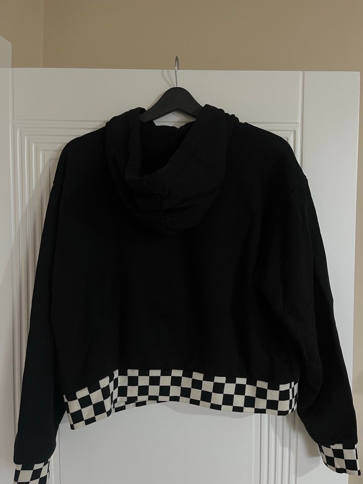 Vans Kadın Siyah Kareli Streetwear Sweatshirt - Görsel 2