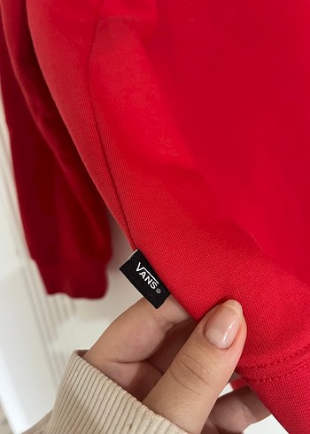 Kırmızı Kapüşonlu Vans Sweatshirt - Görsel 3