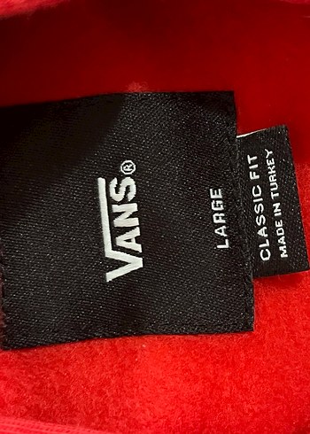 Kırmızı Kapüşonlu Vans Sweatshirt - Görsel 4