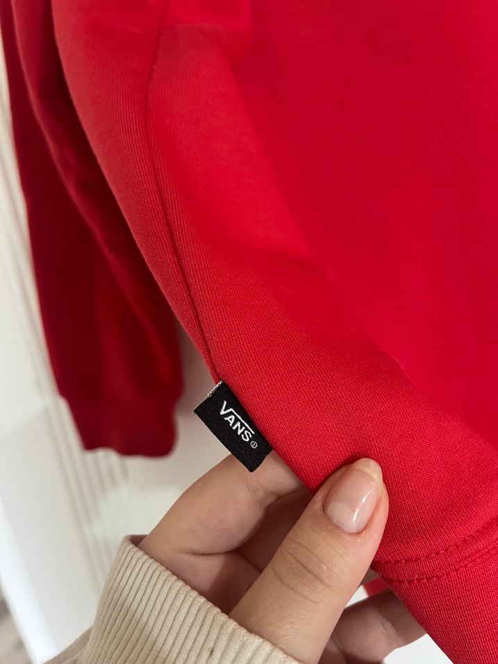 Kırmızı Kapüşonlu Vans Sweatshirt - Görsel 3