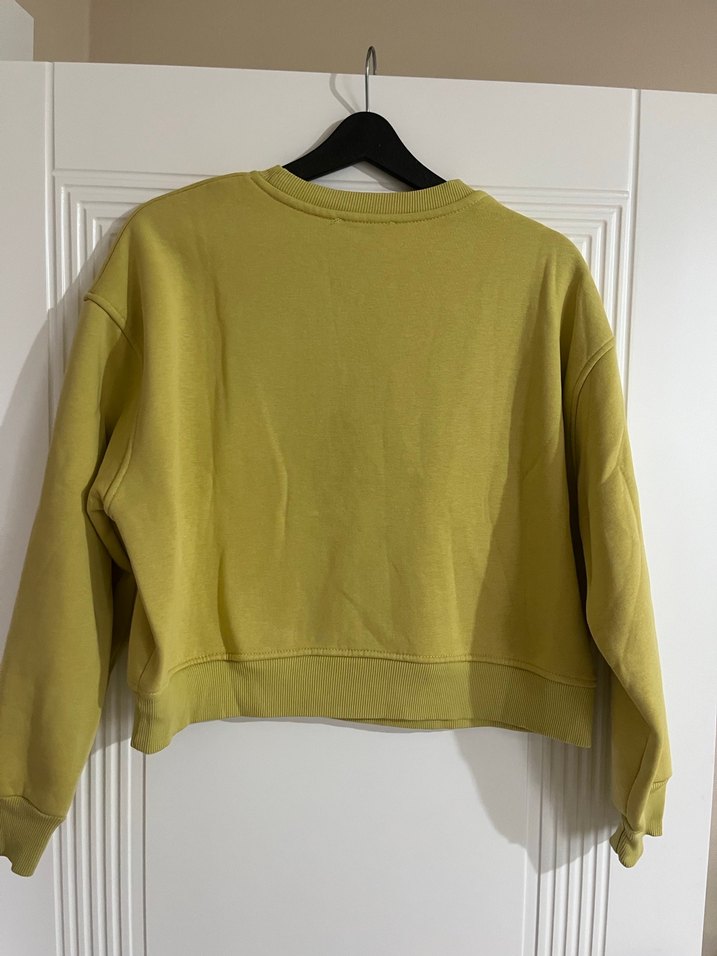 Kadın Sarı Oversize Sweatshirt - Görsel 3