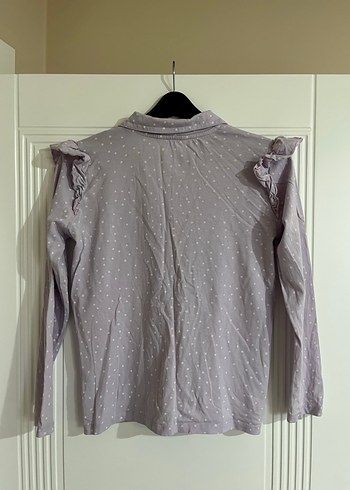 Lila Uzun Kollu Rahat Çocuk Pijama Takımı - Görsel 3