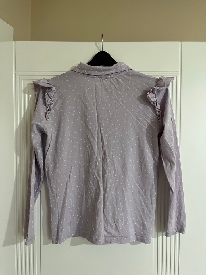 Lila Uzun Kollu Rahat Çocuk Pijama Takımı - Görsel 3