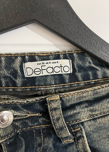 Gri Bol Kesim Midi Kot Pantolon - Görsel 3