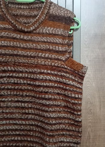 Bohem Tarzı Kısa Örgü Triko Süveter - Görsel 2